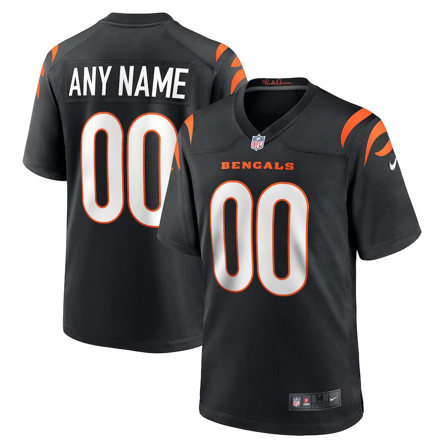 Men Cincinnati Bengals Nike Black Game Custom NFL Jersey